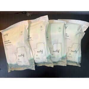 4x Motif Medical Breastmilk Storage Bags Freezer Bags w/Easy Pour Spout